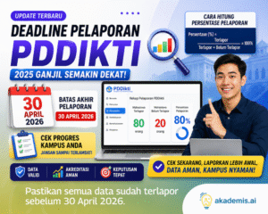 Deadline Pelaporan PDDIKTI 2025 Ganjil: Cara Cek Progres & Hitung Persentase